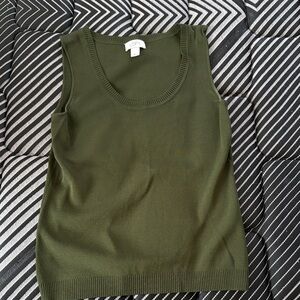 LOFT Women's Dark Green Tank Top